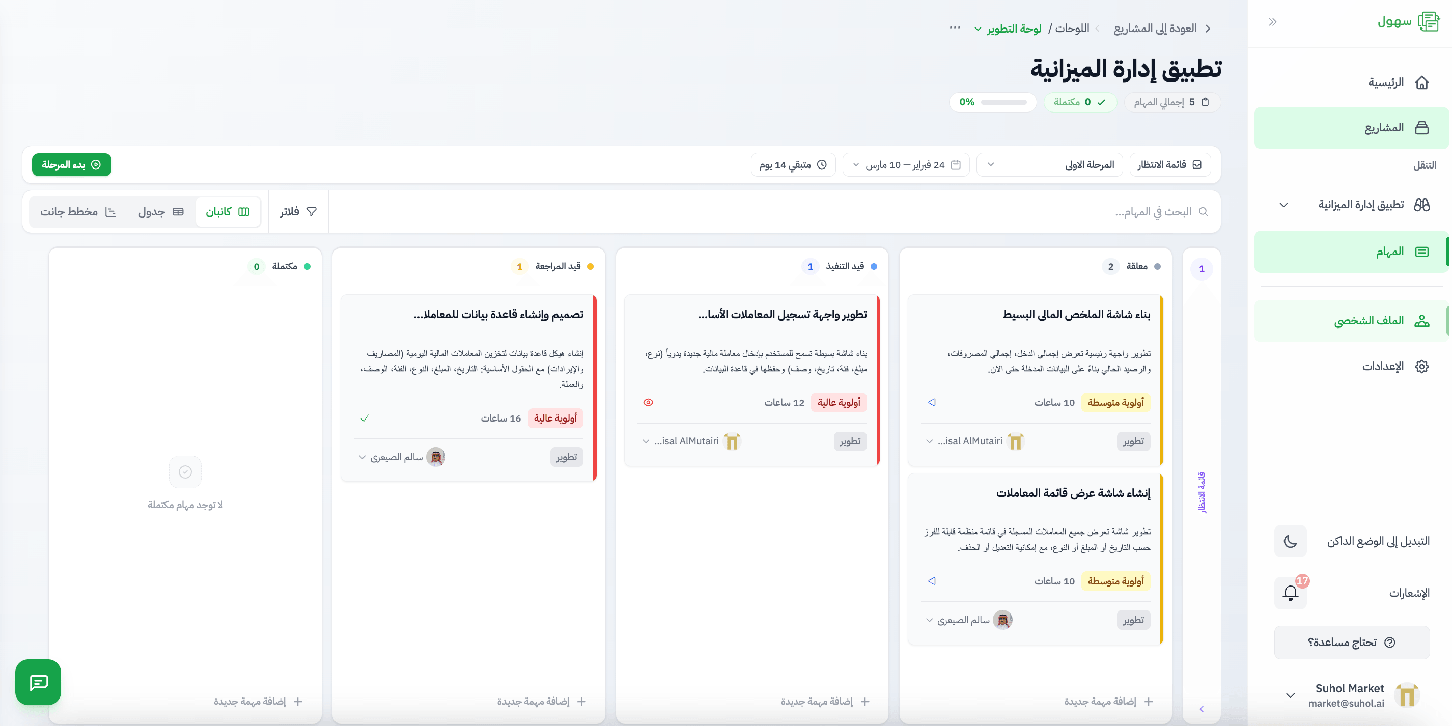 Kanban Board - Suhol Project Management
